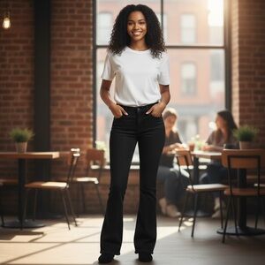 NWT KanCan Frayed Hem Black Jeans